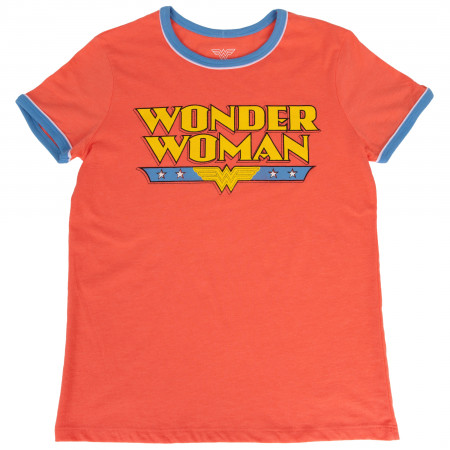 Wonder Woman Classic Logo Ringer T-Shirt